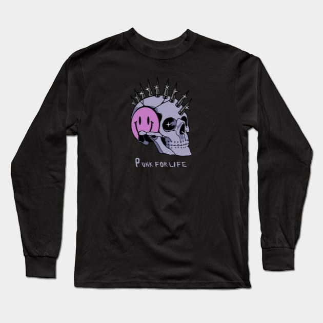 Punk for life Long Sleeve T-Shirt by Riel